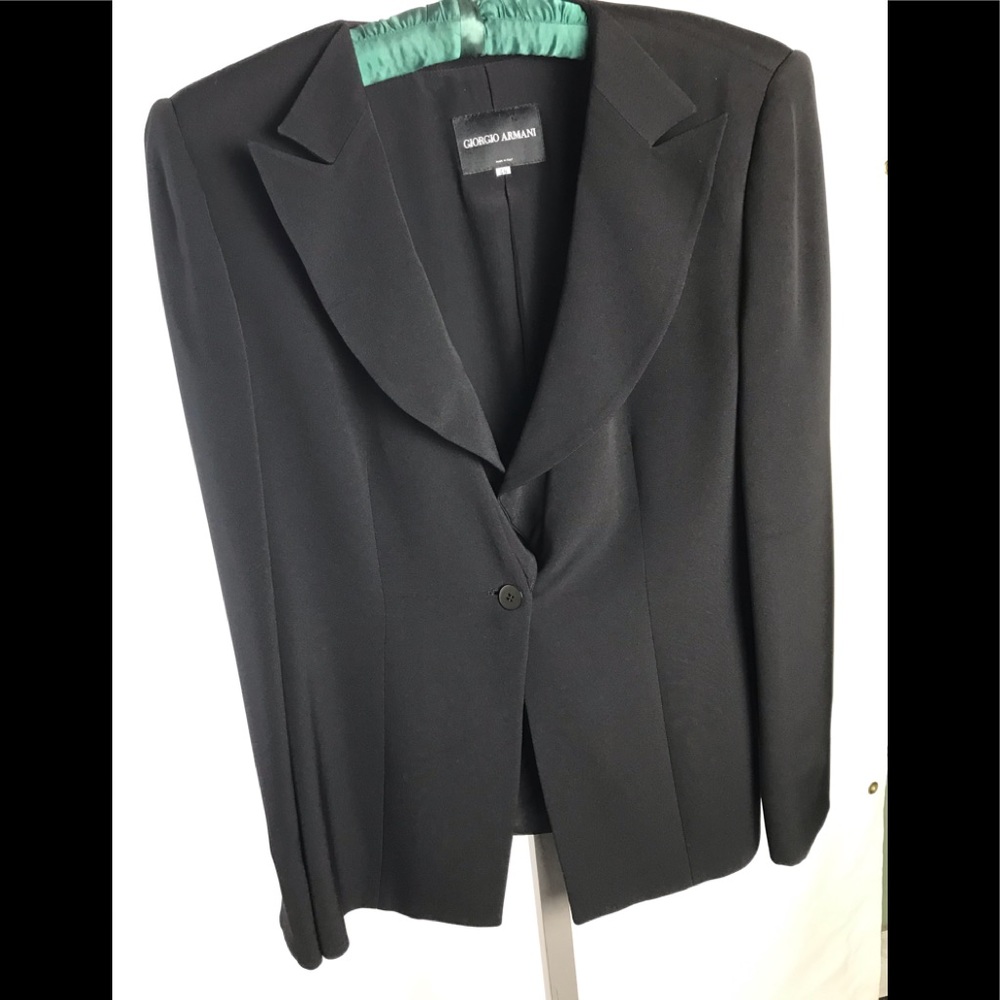Giorgio Armani black label  silk jacket sz 48